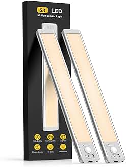 14.7-inch Rechargeable Motion Sensor Under Cabinet Lights, 2 Pack