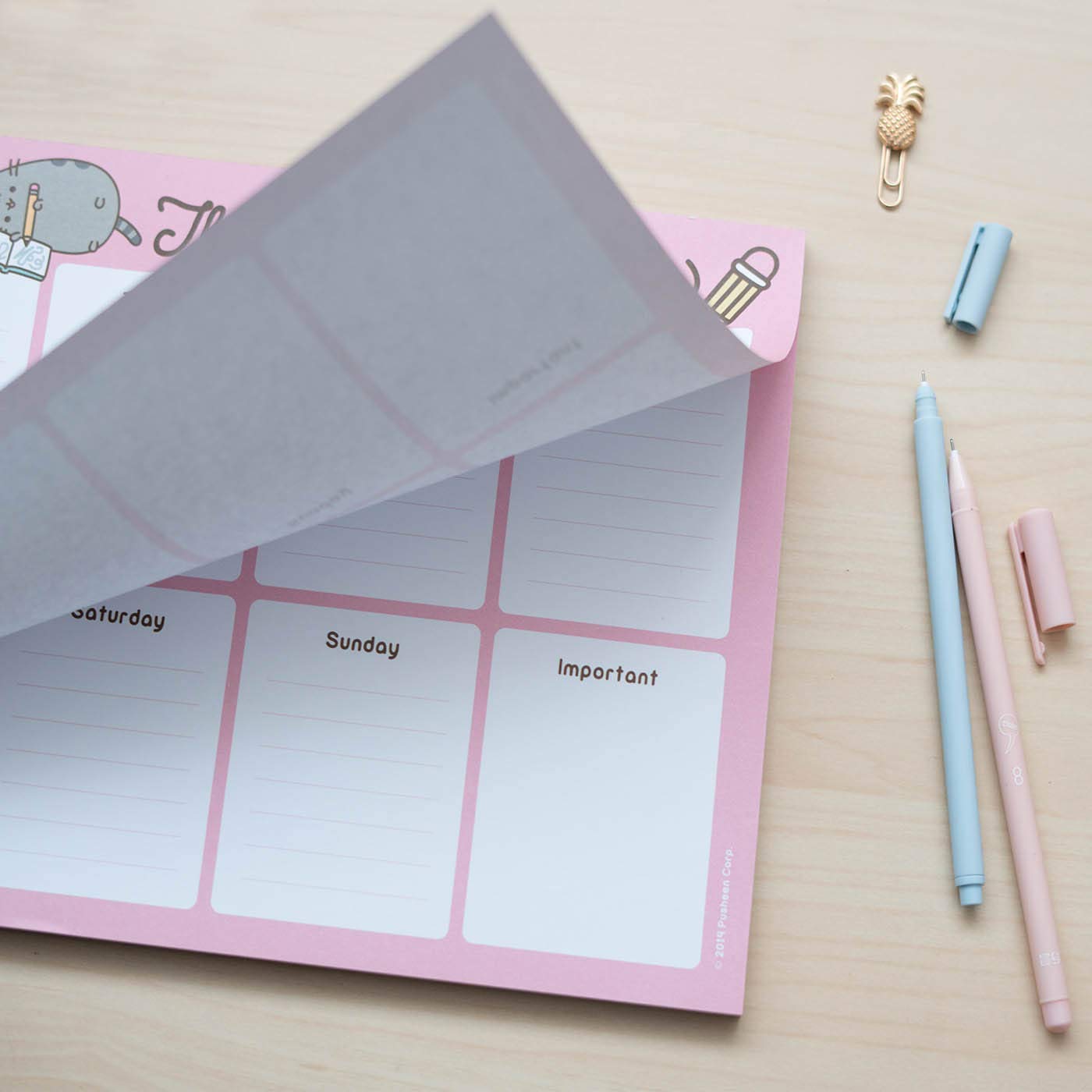 Pusheen To Do List Notepad with Calendar and Planner