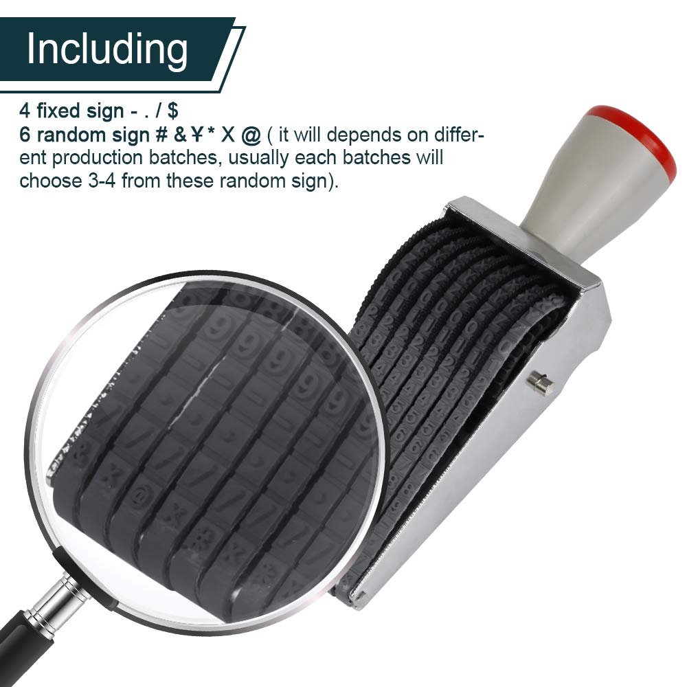 8-Digit Roller Stamp for DIY Crafts and Scrapbooking