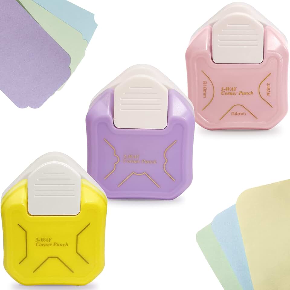 Set of 3 Creative Corner Punches for DIY Projects
