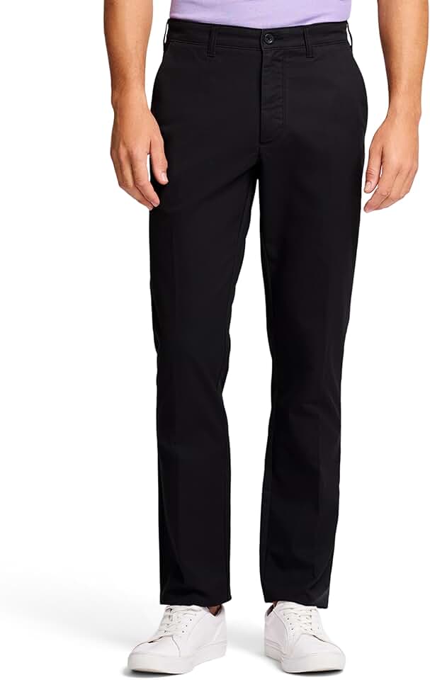 Men's Straight Fit Flat Front Chino Pants