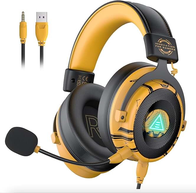 Wired Gaming Headset with Microphone and 7.1 Surround Sound