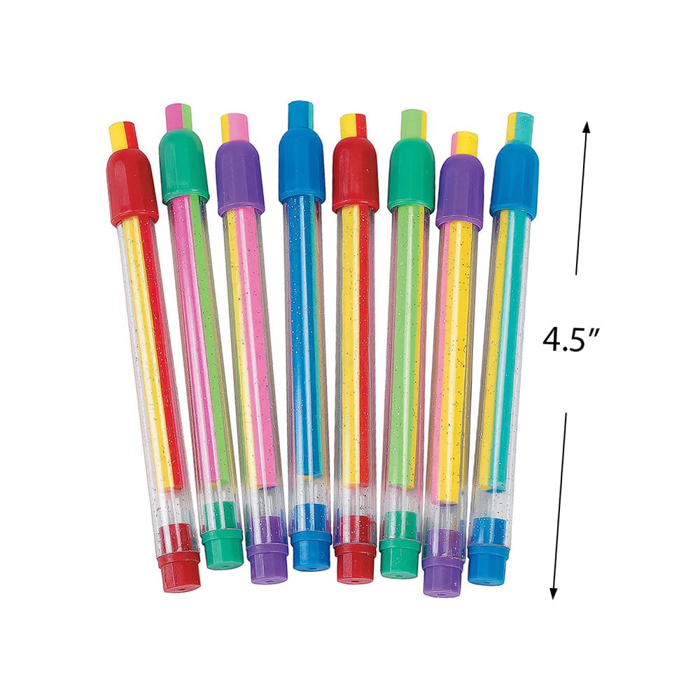 Set of 12 striped eraser sticks