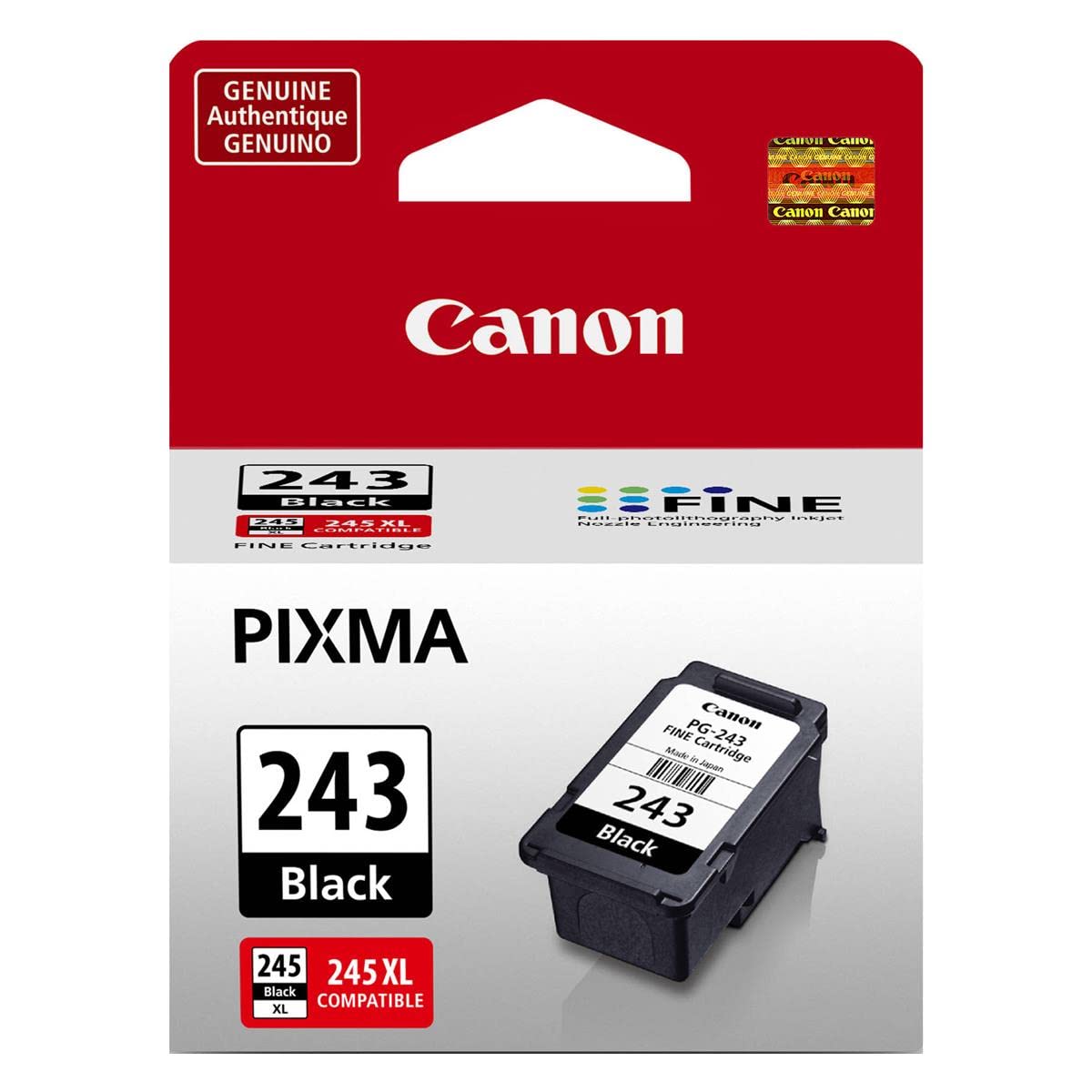 2 Pack PG-243 Black Ink Cartridge for PIXMA IP, MX, MG, TS, and TR Series Printers - 5.6ml
