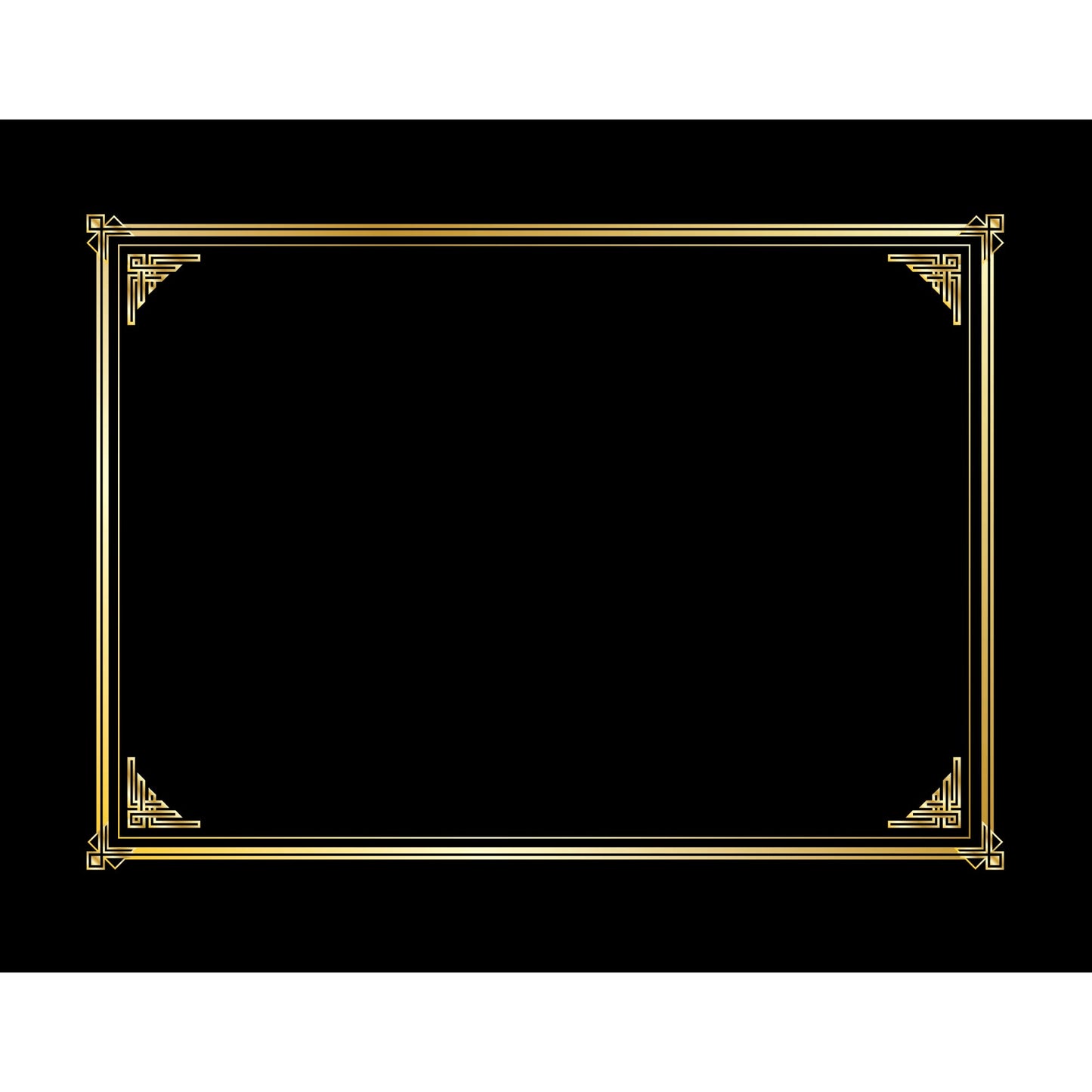 Black Classic Linen Document Covers, 12.5 x 9.75 inches, 6-pack