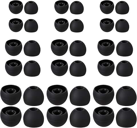 18 Pairs Soft Silicone Ear Tips for In-Ear Headphones