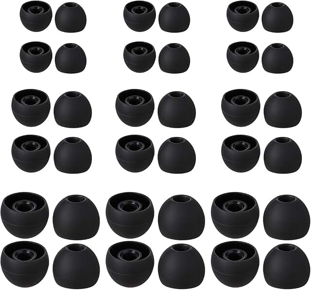 18 Pairs Soft Silicone Ear Tips for In-Ear Headphones