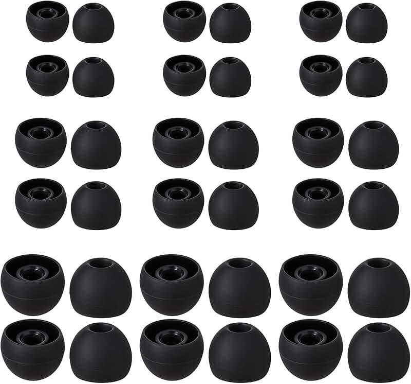 18 Pairs Soft Silicone Ear Tips for In-Ear Headphones