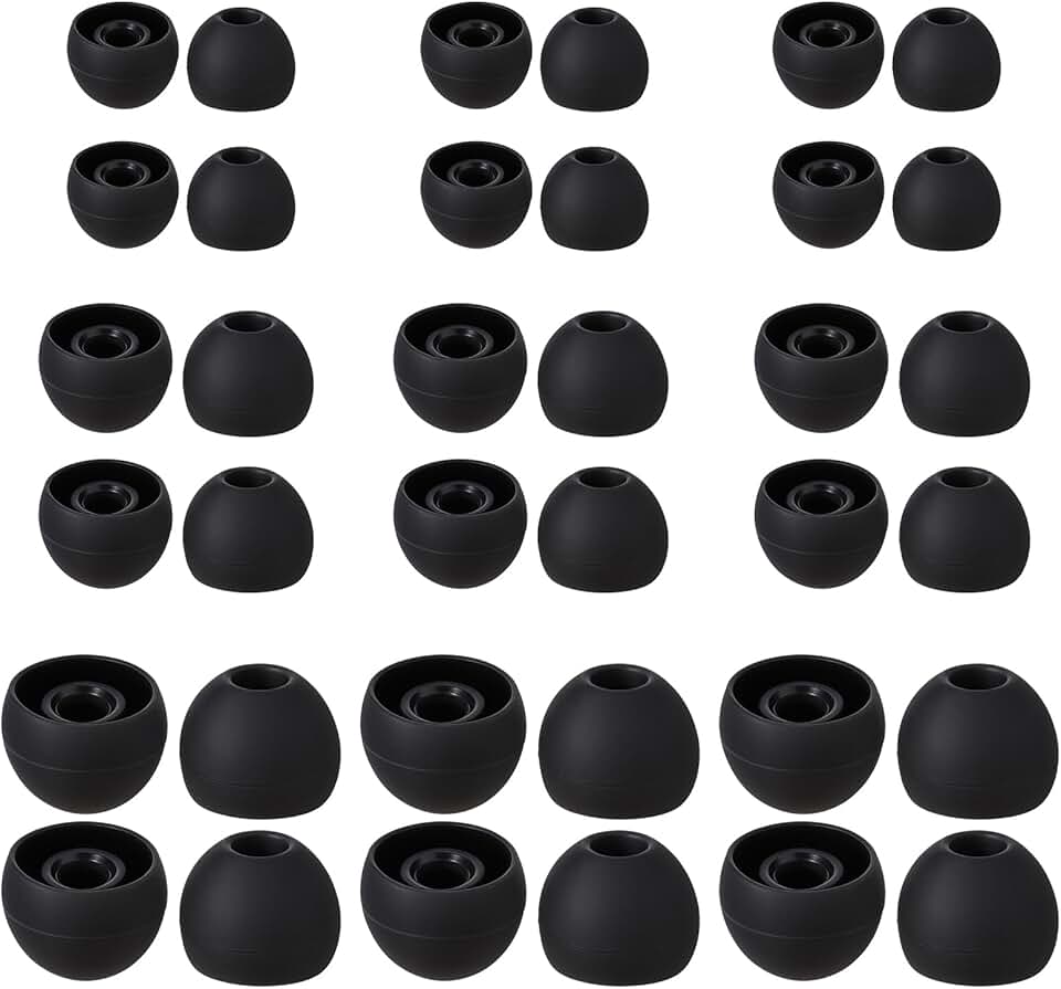 18 Pairs Soft Silicone Ear Tips for In-Ear Headphones