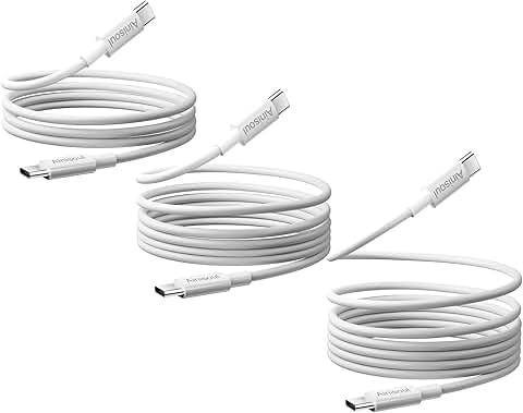 3-Pack USB C to USB C Charging Cables (3, 6, 10 ft)