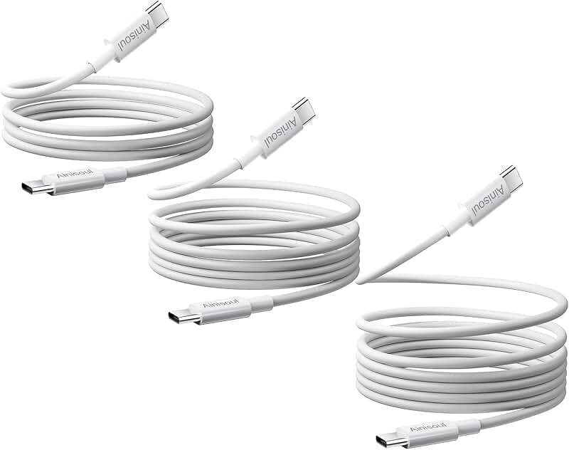 3-Pack USB C to USB C Charging Cables (3, 6, 10 ft)