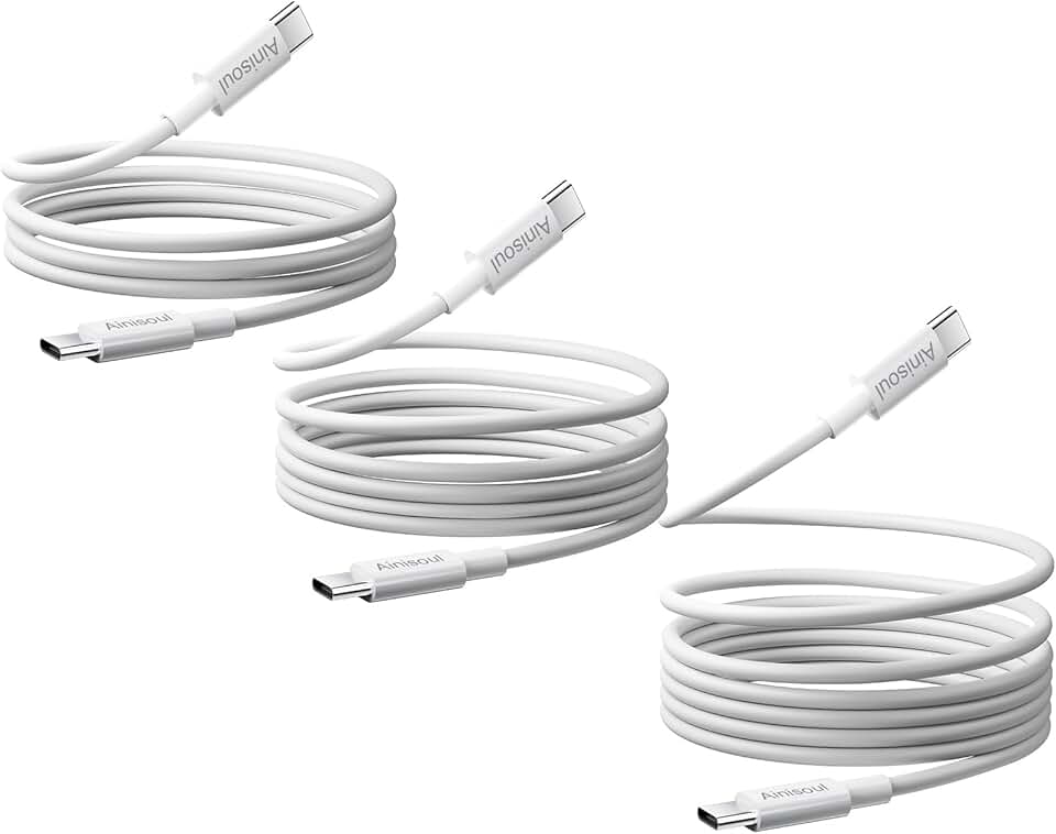 3-Pack USB C to USB C Charging Cables (3, 6, 10 ft)