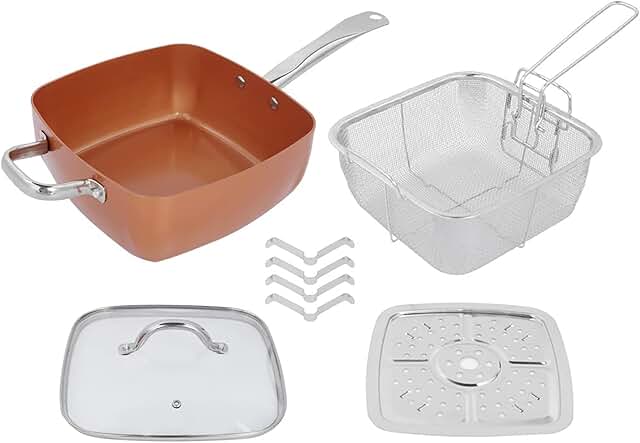 4-Piece Multifunctional Stainless Steel Frying Pan Set