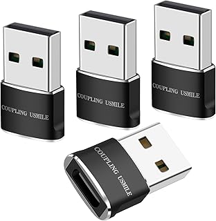USB to USB C Adapter 4 Pack for Fast Charging and Data Transfer