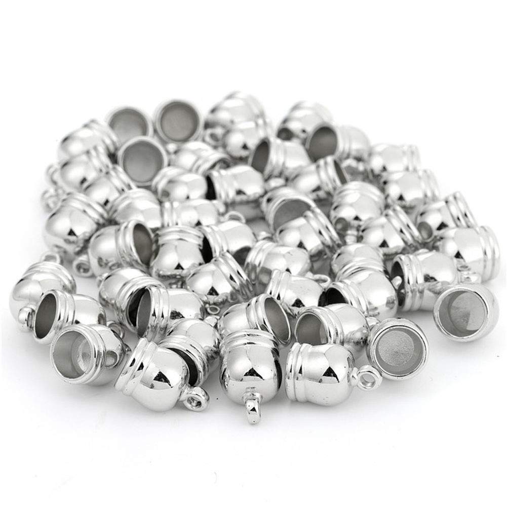 120 Pcs Leather Cord End Caps for Jewelry Making