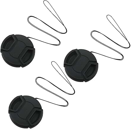 3 Pack 49mm Lens Cap Cover for Camera Lens