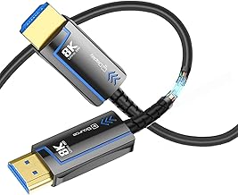 Fiber Optic HDMI Cable 65FT 8K 4K 120Hz HDR Gold