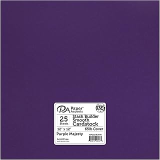 Purple Majesty 12x12 Colored Cardstock, 25 Sheets