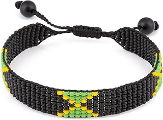 Adjustable Handmade Beaded Flag Rope Bracelet