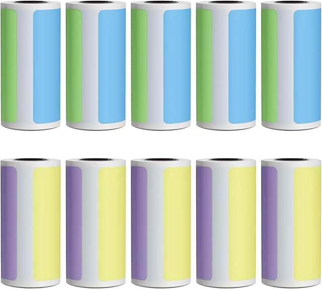 1500 Colored Thermal Labels for Organizing
