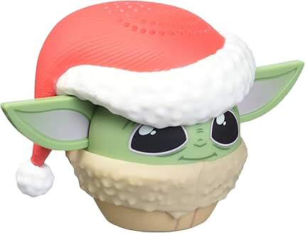 Mini Bluetooth Speaker with Grogu and Santa Hat