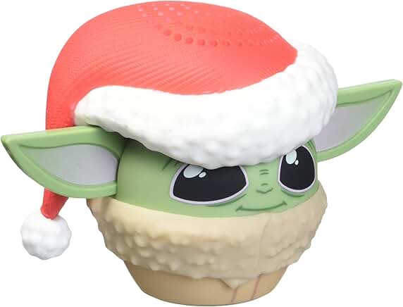 Mini Bluetooth Speaker with Grogu and Santa Hat