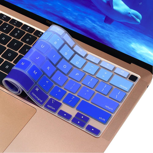 Blue silicone keyboard cover for 13-inch MacBook Air