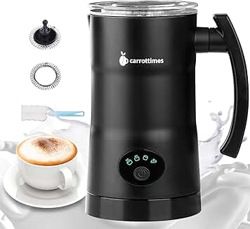 Electric Milk Frother with 4-in-1 Functions and Large Capacity