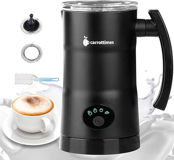 Electric Milk Frother with 4-in-1 Functions and Large Capacity