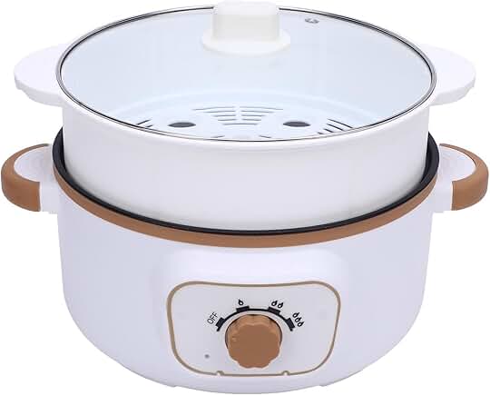 3.6L Electric Fondue Pot for Ramen, Steaming, Cooking