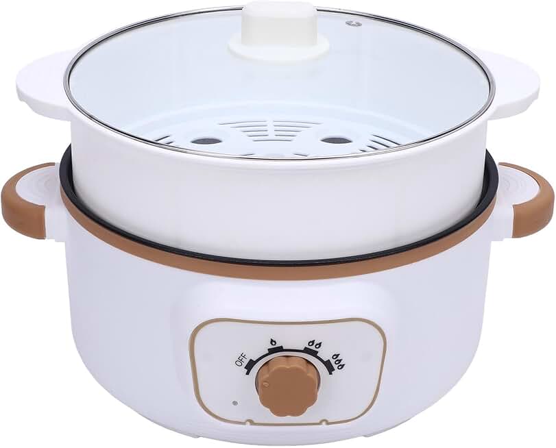 3.6L Electric Fondue Pot for Ramen, Steaming, Cooking