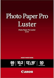 Luster Photo Paper 13x19 Inches, 50 Sheets