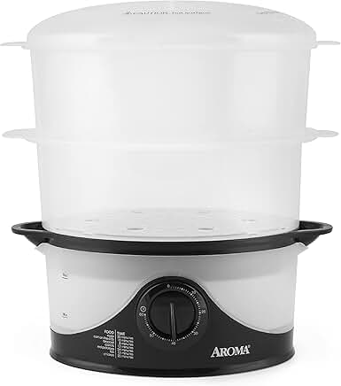 6 Quart 2-Tier Food Steamer in Black