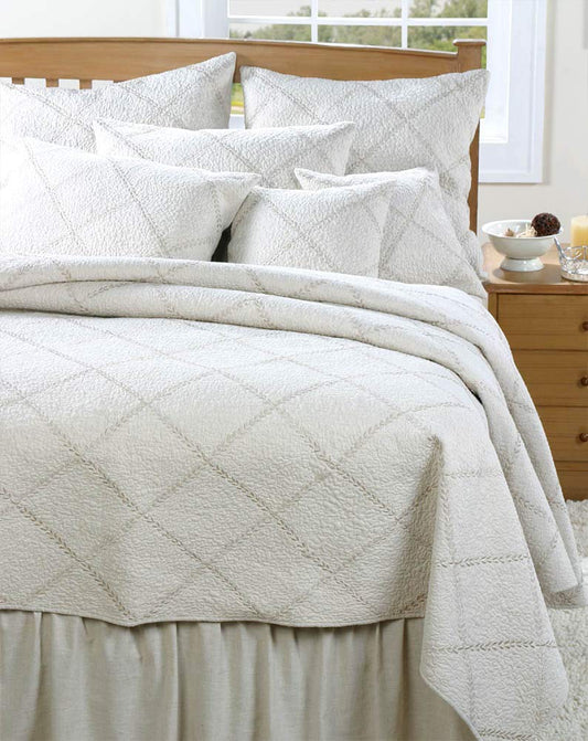 Wilma Quilt, King, Natural