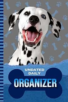 Daily Organizer with Dalmatian and paw print cover