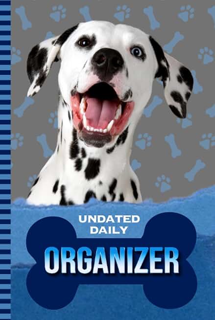 Daily Organizer with Dalmatian and paw print cover