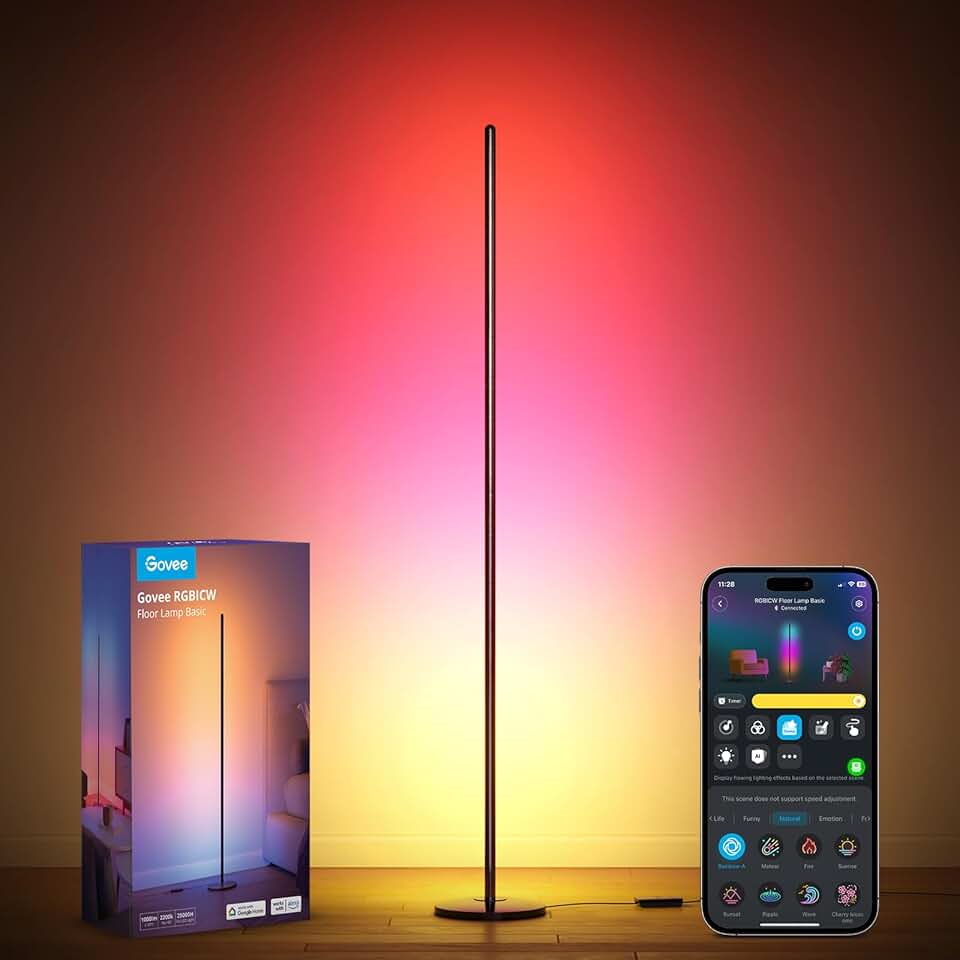RGBIC Floor Lamp with Music Sync and 16 Million Colors