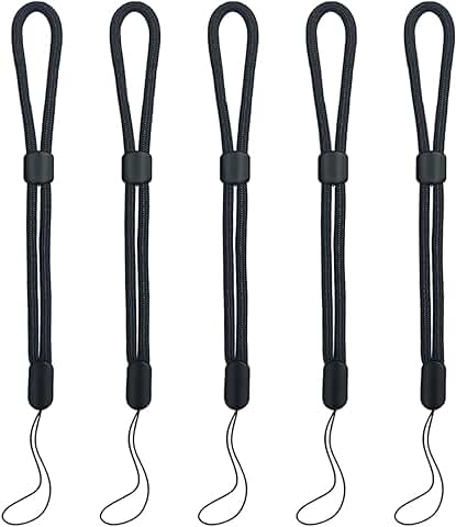 5-Pack Adjustable Nylon Wrist Straps, 8.8 Inch
