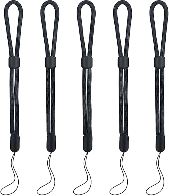 5-Pack Adjustable Nylon Wrist Straps, 8.8 Inch