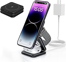 Foldable 3-in-1 Wireless Charger for iPhone, Apple Watch, AirPods