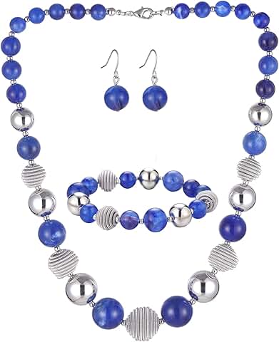 Beaded Chunky Jewelry Set for Women