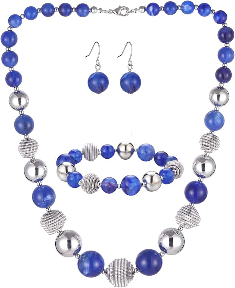 Beaded Chunky Jewelry Set for Women