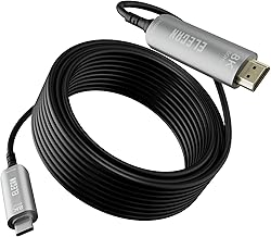 8K Fiber Optic USB-C to HDMI Cable, 50 ft