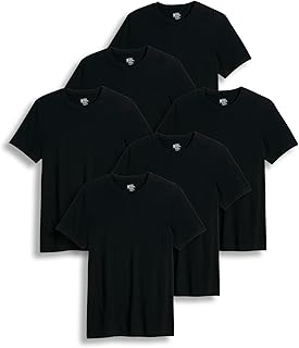Men's Big & Tall Classic Crew Neck Undershirt, 6 Pack