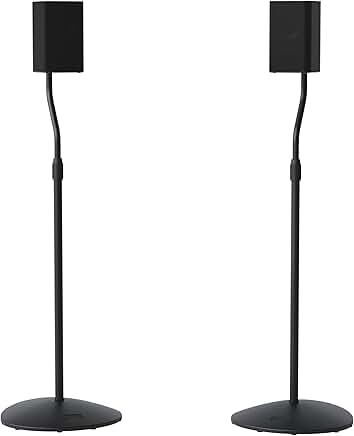 Pair of speaker stands with adjustable height