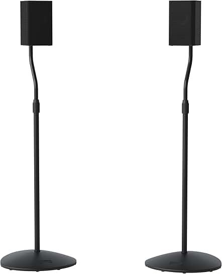 Pair of speaker stands with adjustable height
