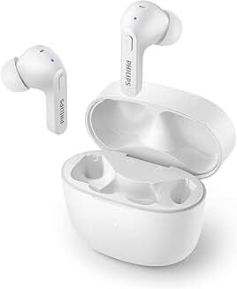 Wireless headphones with water resistance and small charging case