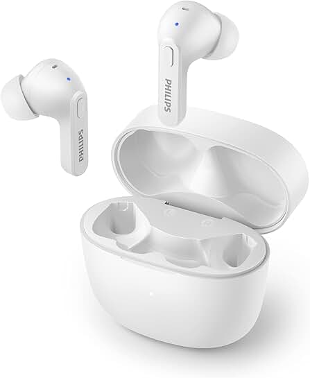 Wireless headphones with water resistance and small charging case