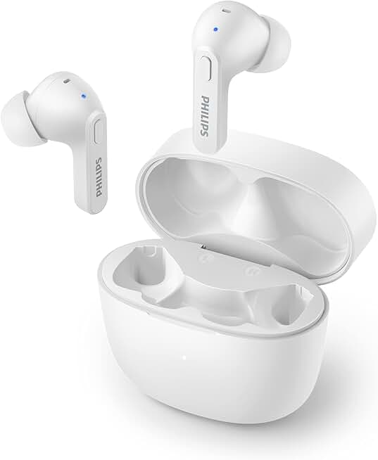 Wireless headphones with water resistance and small charging case