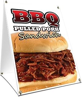 A-Frame Sidewalk BBQ Pulled Pork Sign 18x24